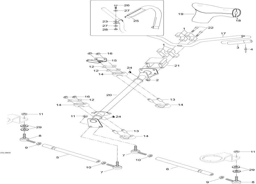 Snow mobile lynx  -   System / Steering System