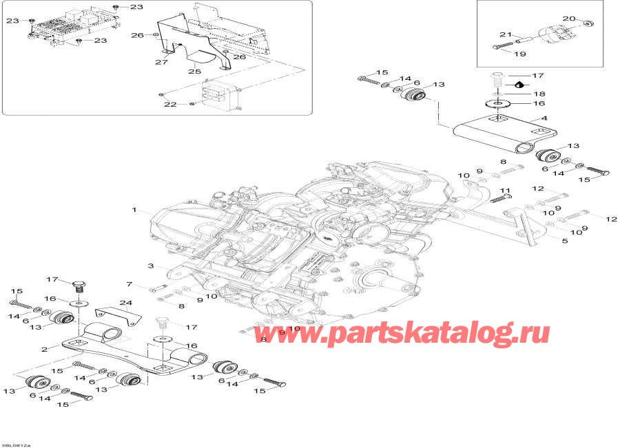 Snow mobile lynx  - Engine And Engine Support