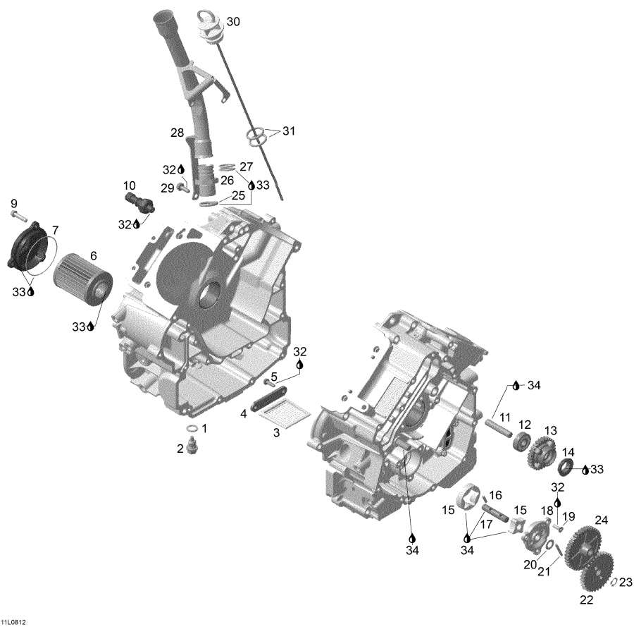 Snowmobiles Lynx  - Lubrication And Oil Pump / Lubrication   