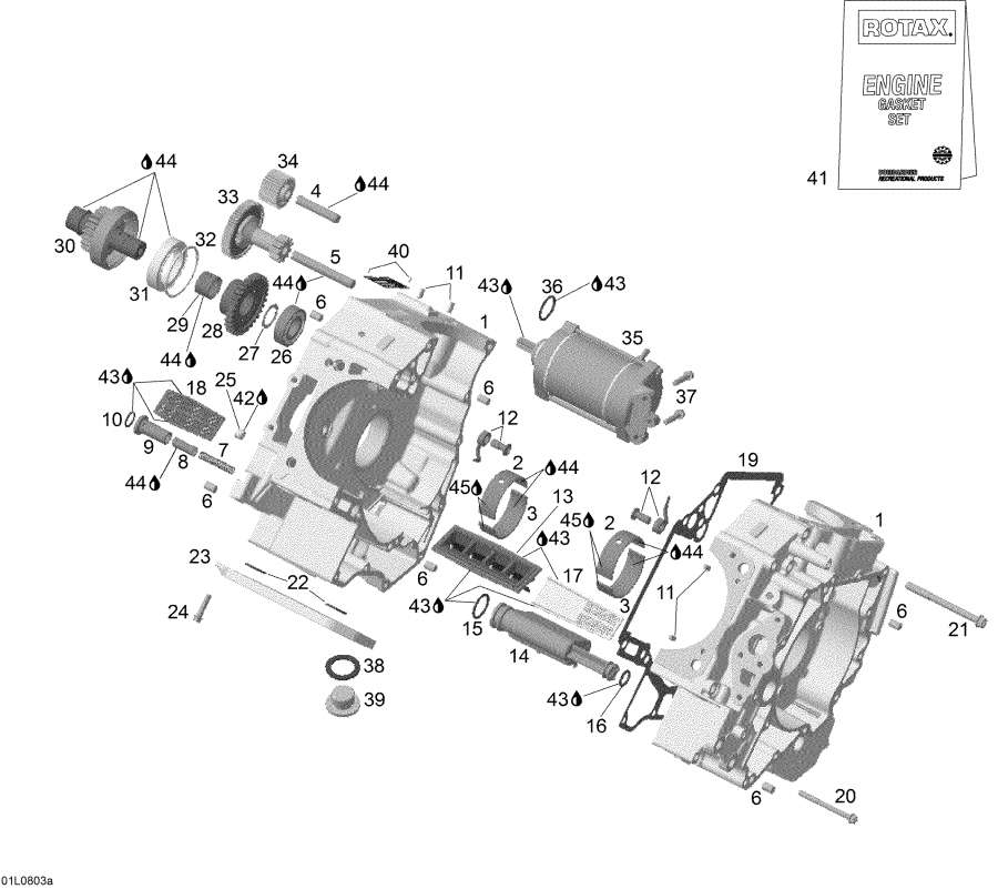 Snow mobile Lynx  - ������ ��������� � ������� / Crankcase And Starter