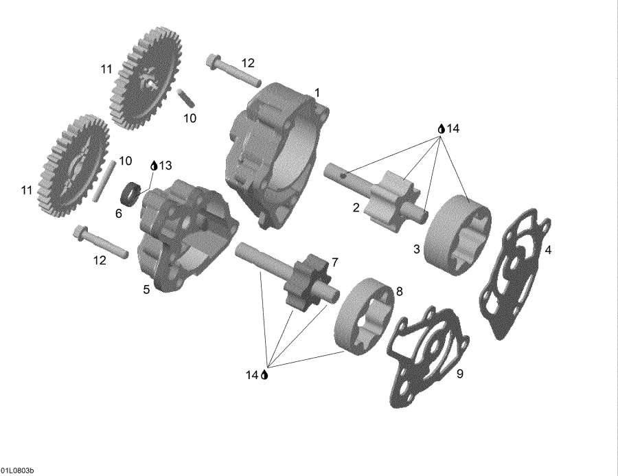 Snowmobiles Lynx  - Oil Pump