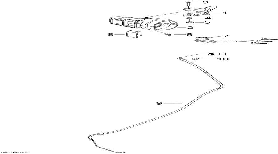 Snowmobile lynx  -  Handle   / Throttle Handle And Housing