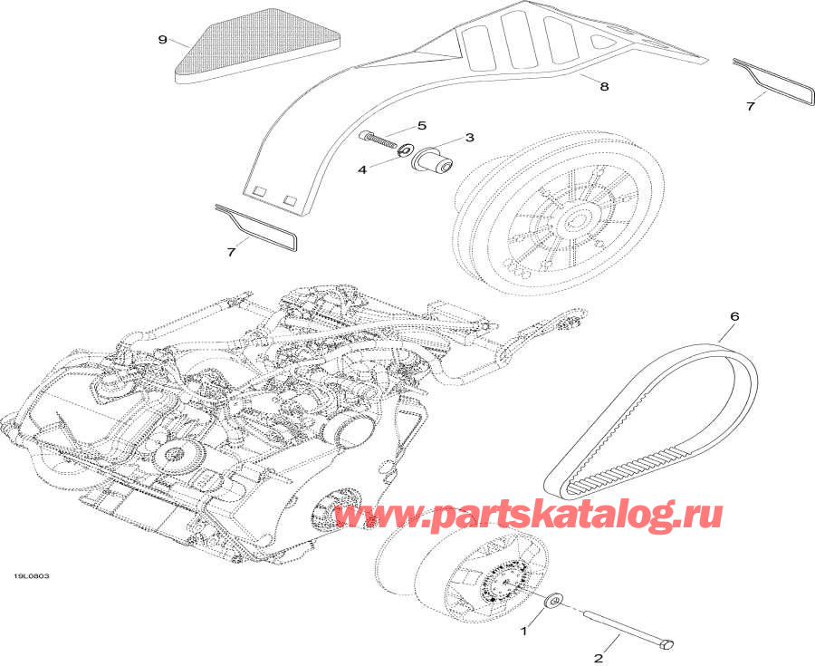 Snowmobiles Lynx  - Pulley System -  System