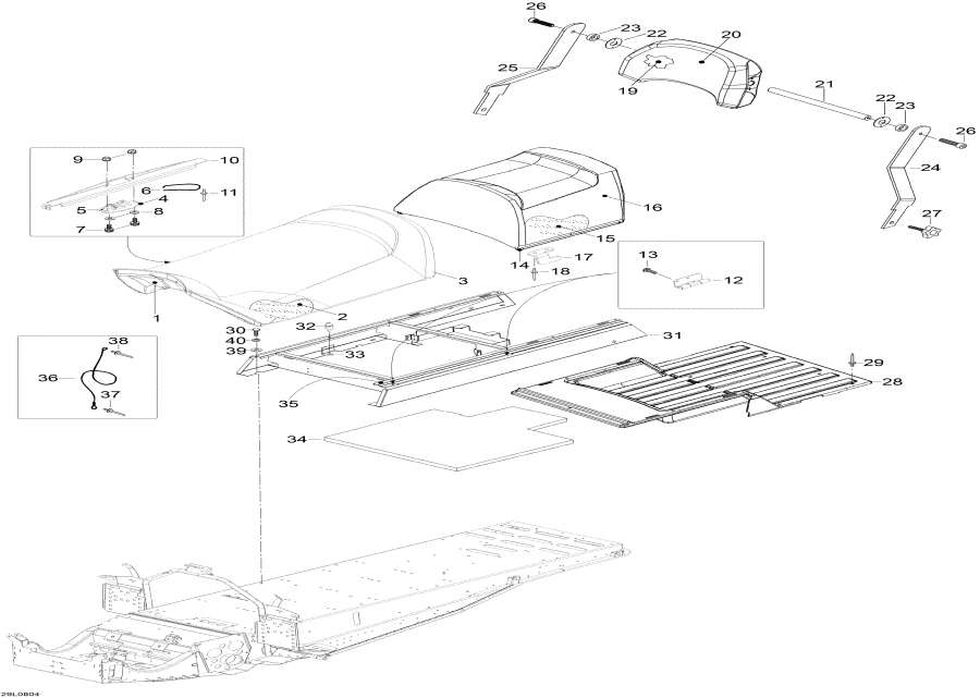 Snowmobile Lynx  - Seat - 