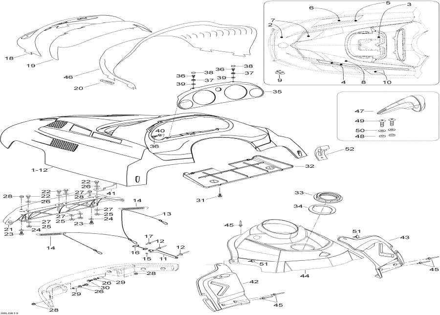 Snowmobiles   - Hood  Console / Hood And Console