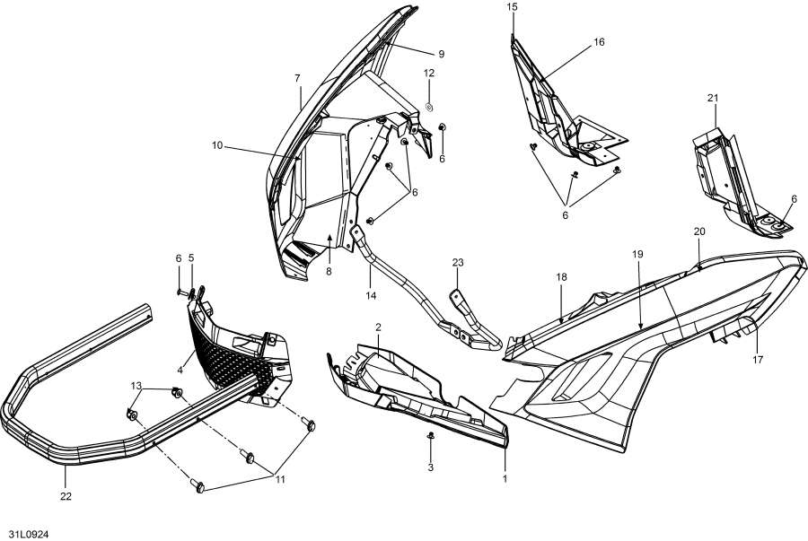 Snow mobile lynx  - Bottom Pan -  