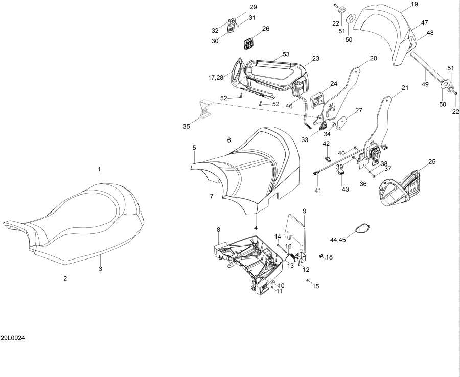 Snowmobile Lynx  - Seat - �����