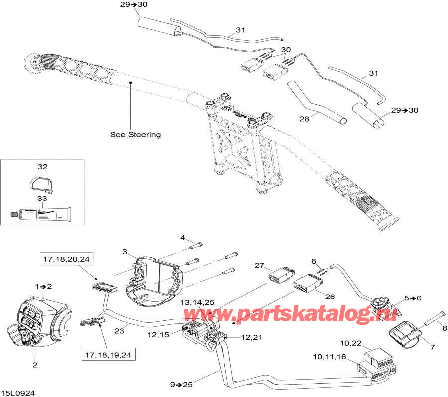 Snow mobile   - Steering Wiring Harness /   Wi  