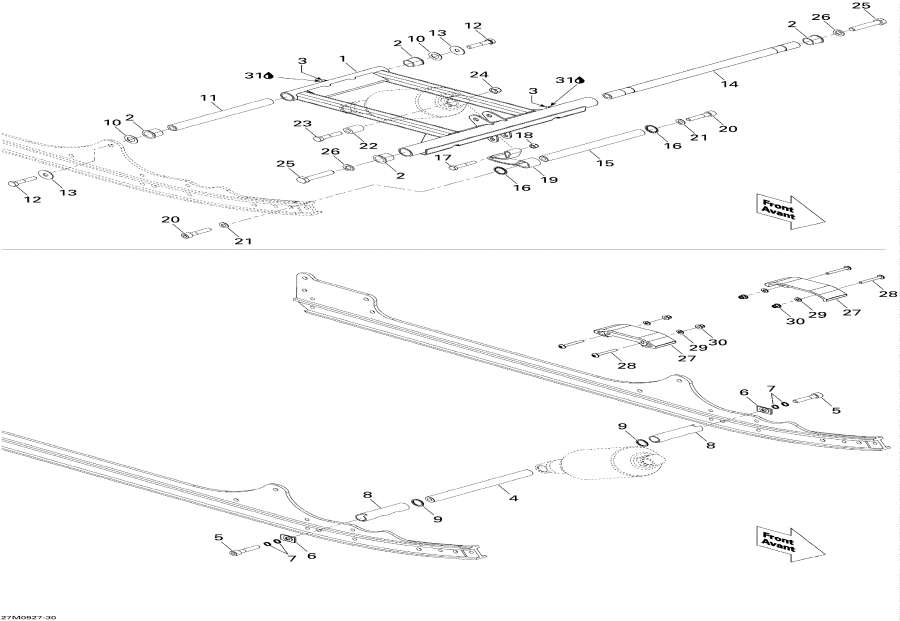 Snowmobiles   - Front  Ranger