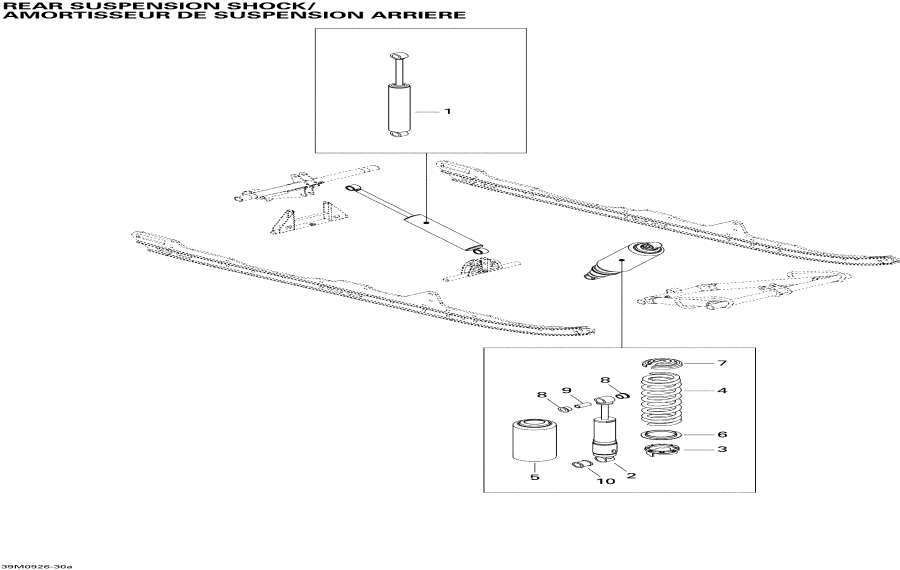 Snowmobile lynx  -   Shocks Std - Rear Suspension Shocks Std