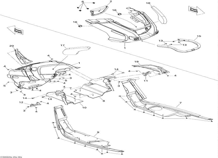 Snowmobiles Lynx  - Bottom Pan