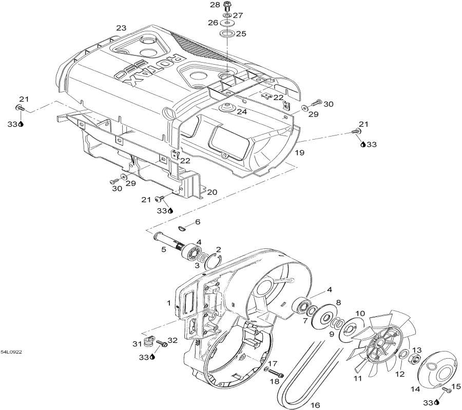  lynx  - Fan And Fanhousing - Fan  Fan