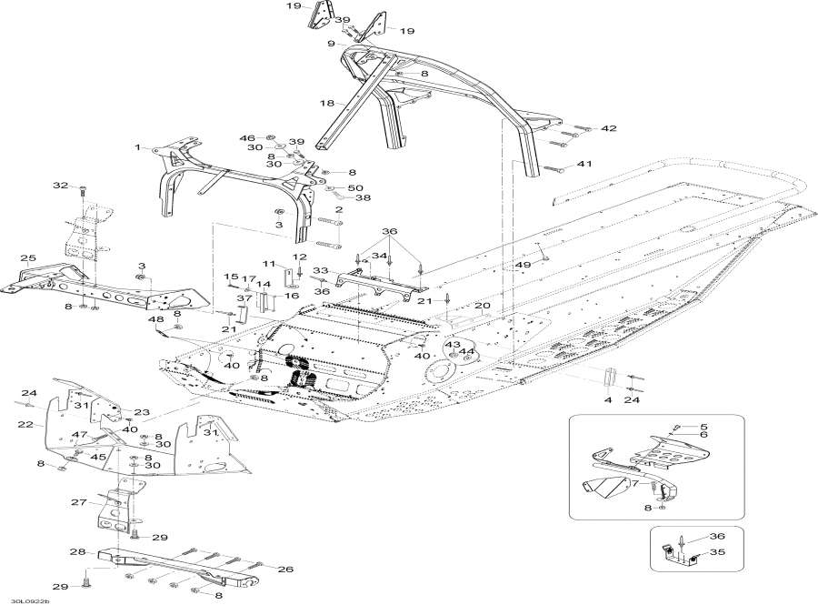 Snow mobile lynx  - Frame And Components