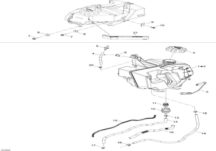 Snow mobile lynx  - Oil System - Oil System