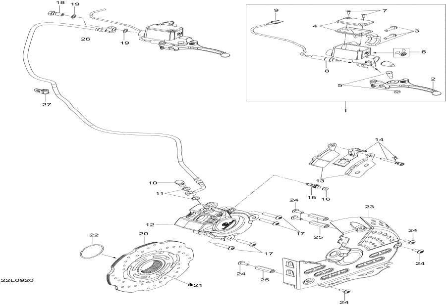 Snow mobile Lynx  - Hydraulic Brake / Hydraulic 