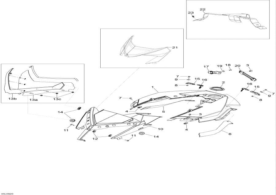 Snow mobile   -    Console / Windshield And Console