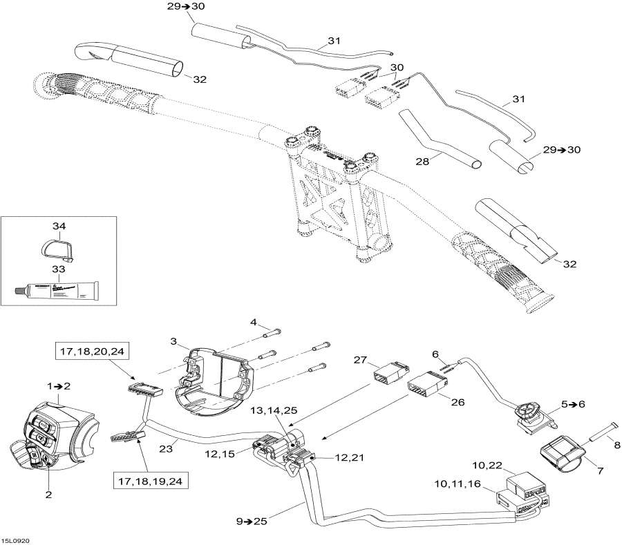 Snowmobiles lynx  -   Wi   / Steering Wiring Harness