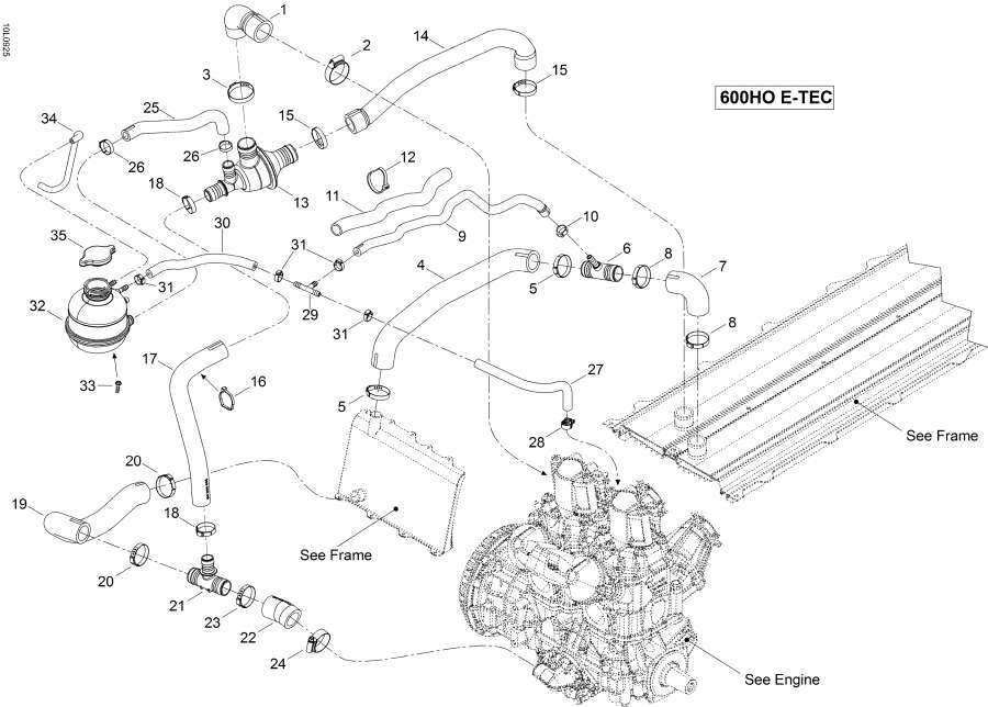 Snow mobile Lynx  - Cooling System /  System