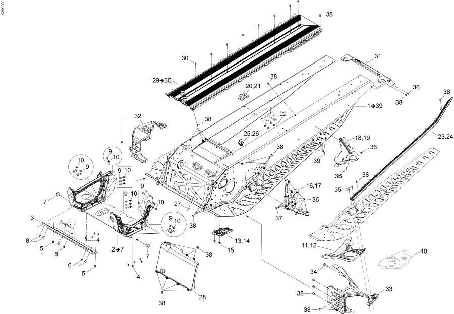 Snow mobile lynx  - ,Frame