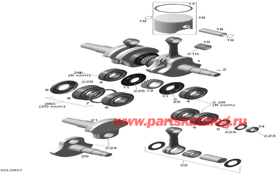 Snowmobile   -    / Crankshaft And Pistons