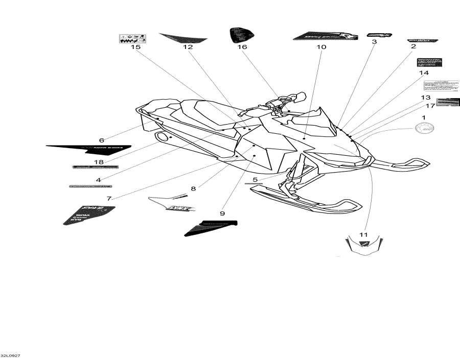 Snowmobile lynx  -  / Decals