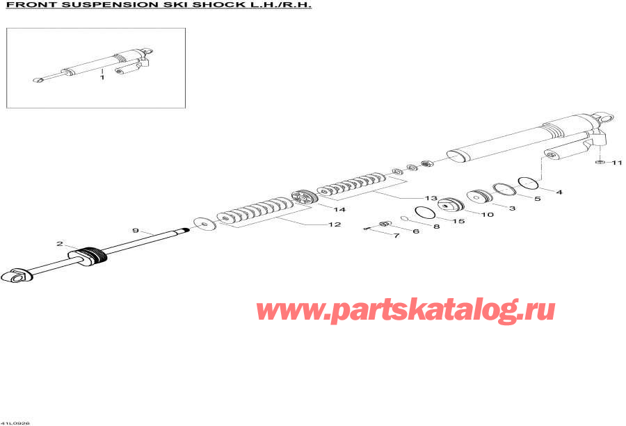  lynx  - Take Apart Shock Ski - Take Apart Shock Ski