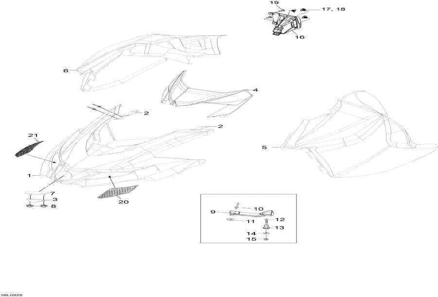 Snowmobile Lynx  - Hood