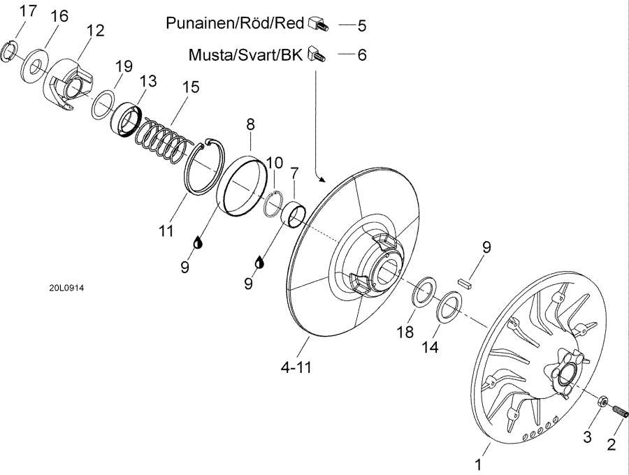 �������� lynx  - ������� ����,Driven Pulley
