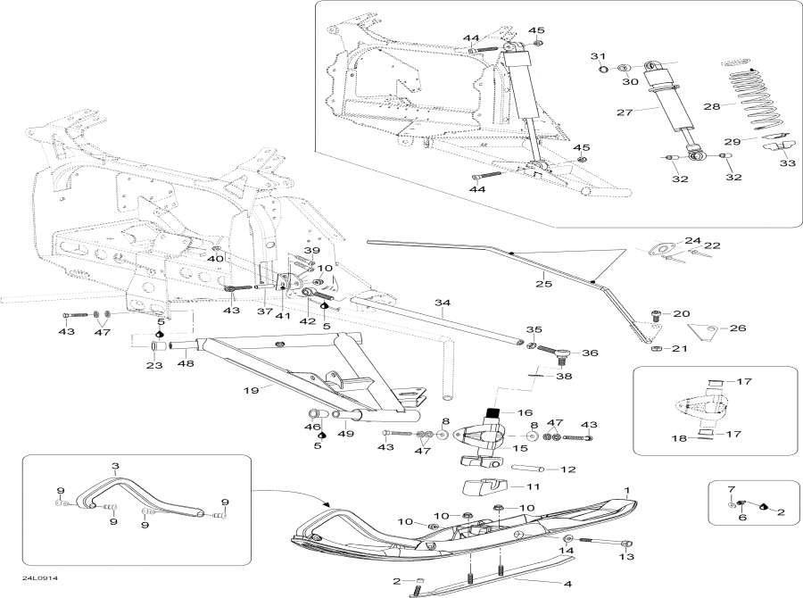 Snowmobile   - Front Suspension And Ski