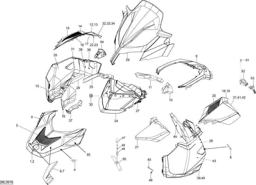 Snowmobile lynx  - Hood - Hood