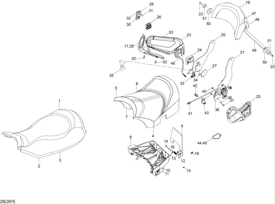 Snowmobiles Lynx  -  - Seat