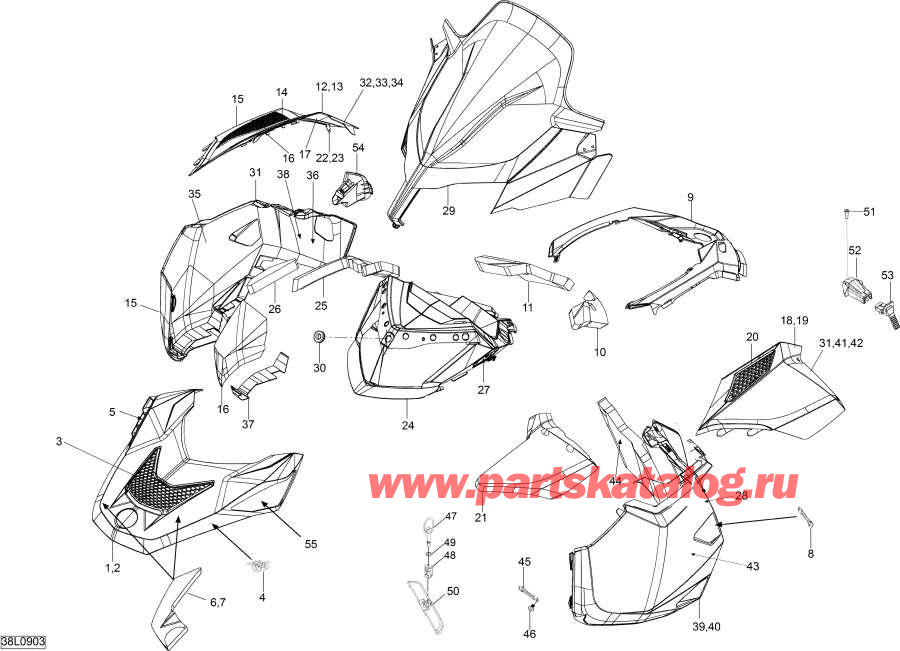 Snowmobiles lynx  - Hood / Hood