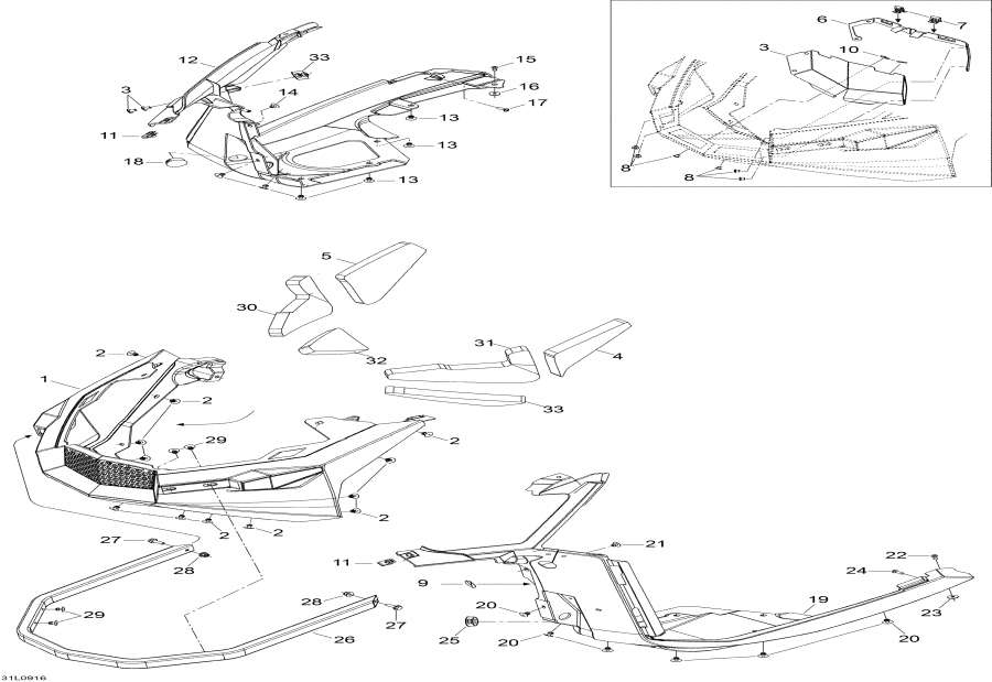 Snowmobiles   - Bottom Pan