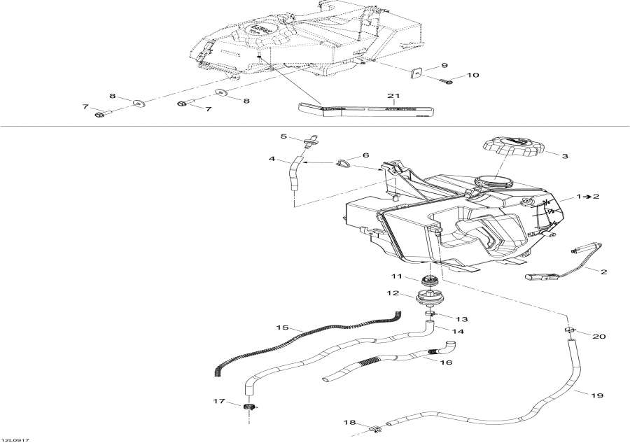 Snow mobile lynx  - Oil System