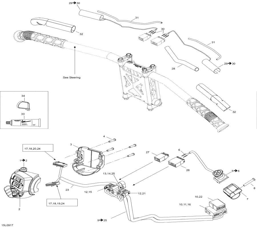 Snowmobile   -   Wi   / Steering Wiring Harness