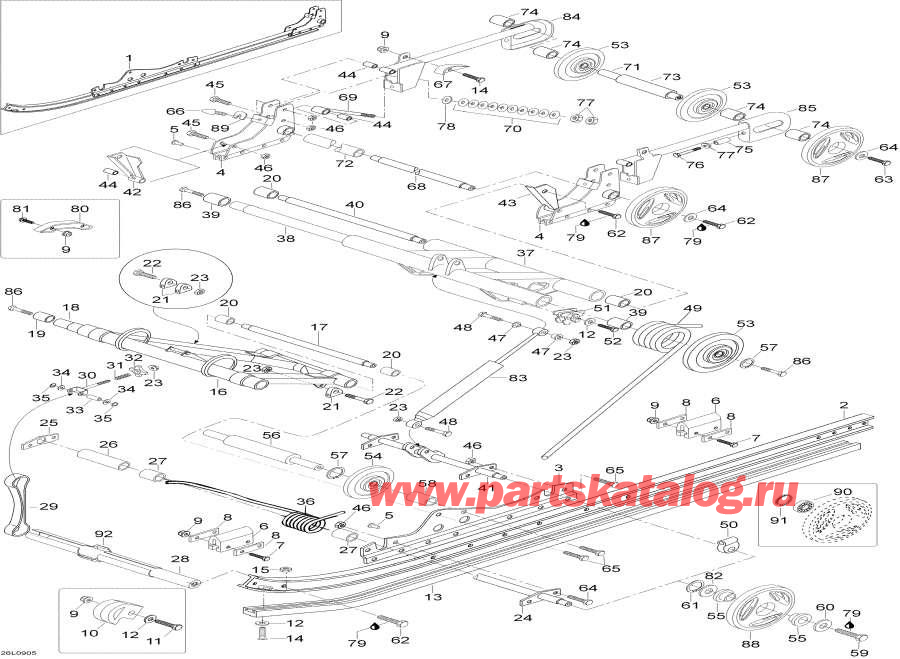 Snowmobile Lynx  - ������ �������� / Rear Suspension