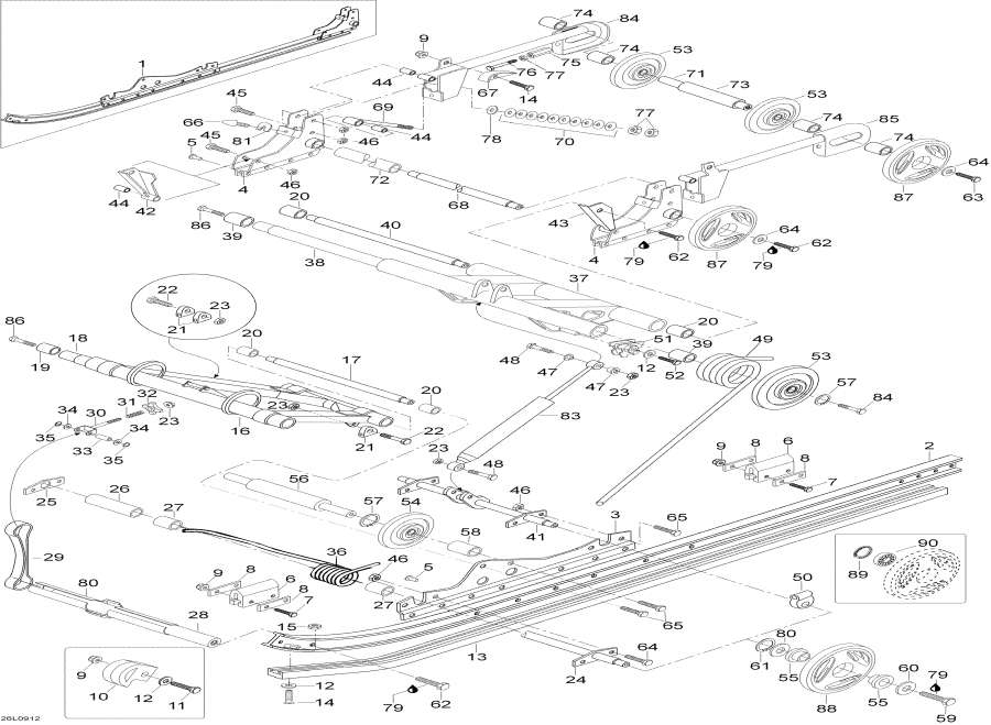 Snow mobile �����  - Rear Suspension - ������ ��������