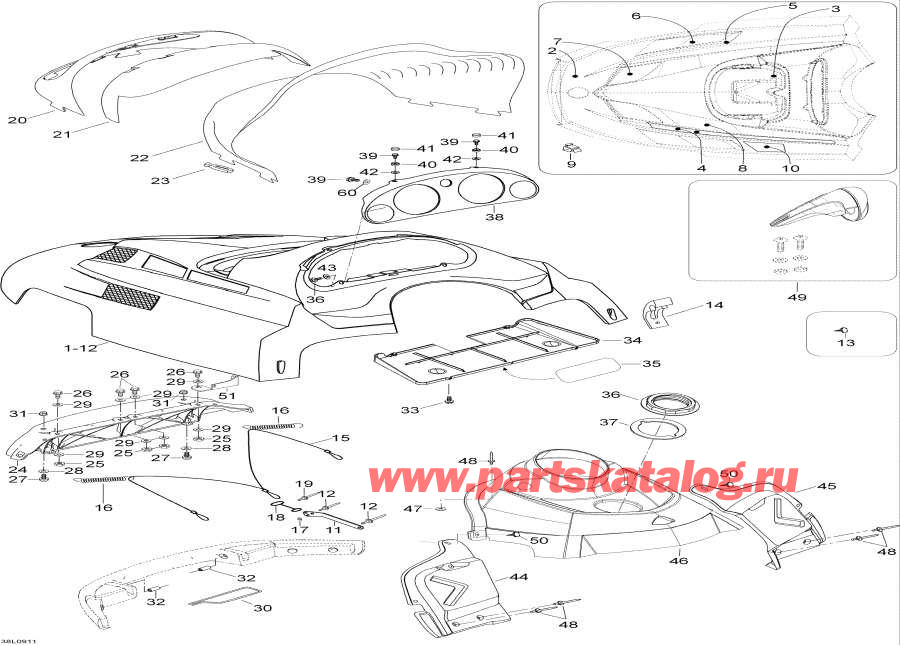 Snow mobile �����  - Hood And Console / Hood � Console