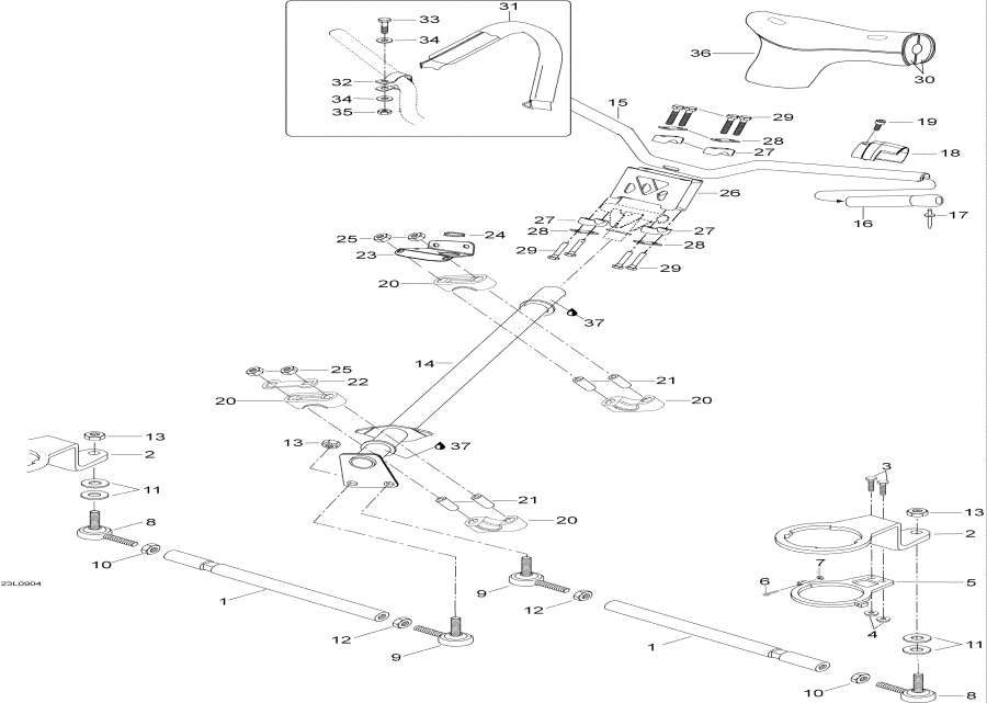Snowmobile Lynx  - Steering System / ������� ������� System