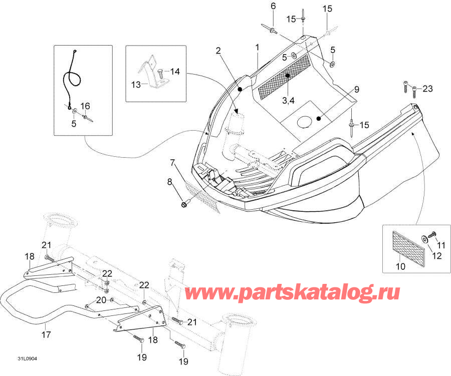 Snowmobiles Lynx  - Bottom Pan /  