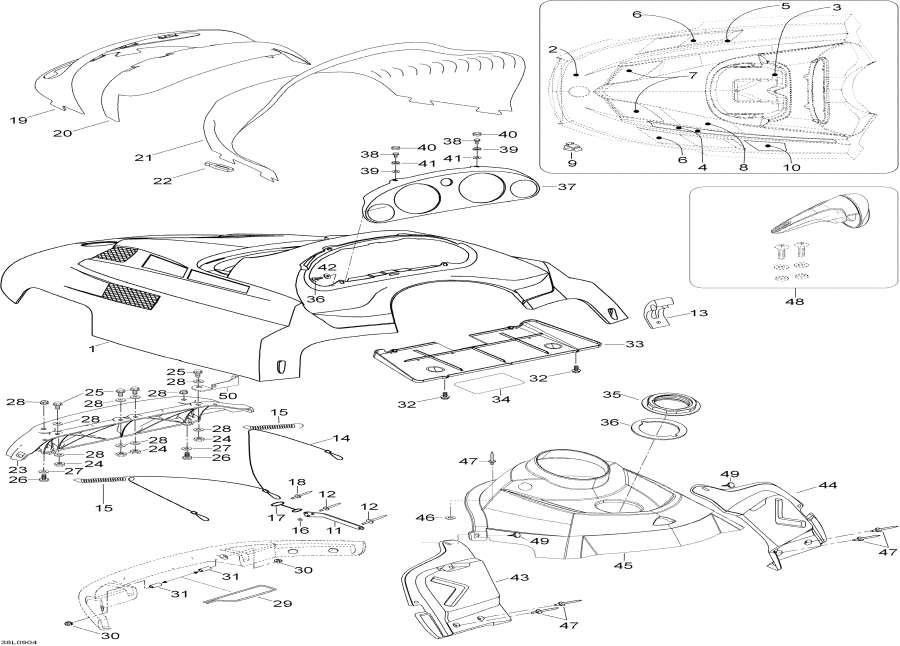 Snow mobile lynx  - Hood � Console - Hood And Console