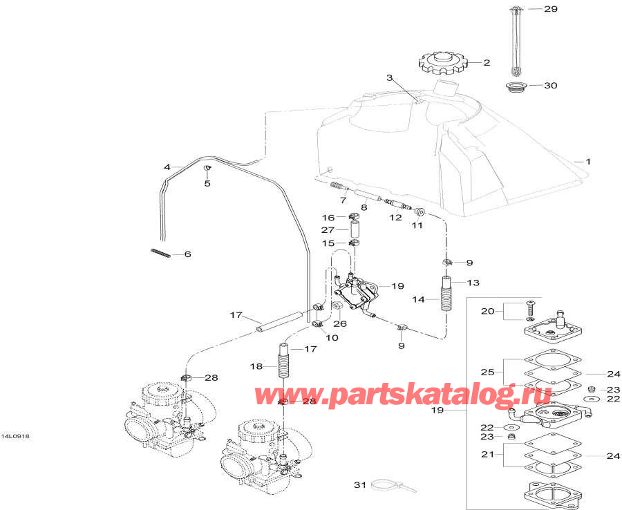 Snowmobiles Lynx  - Fuel System