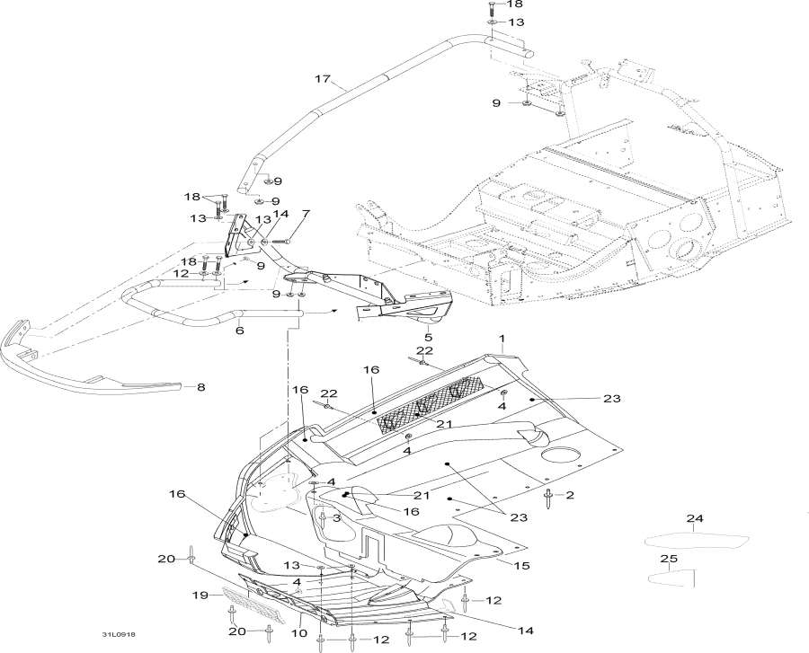 Snow mobile Lynx  -   - Bottom Pan