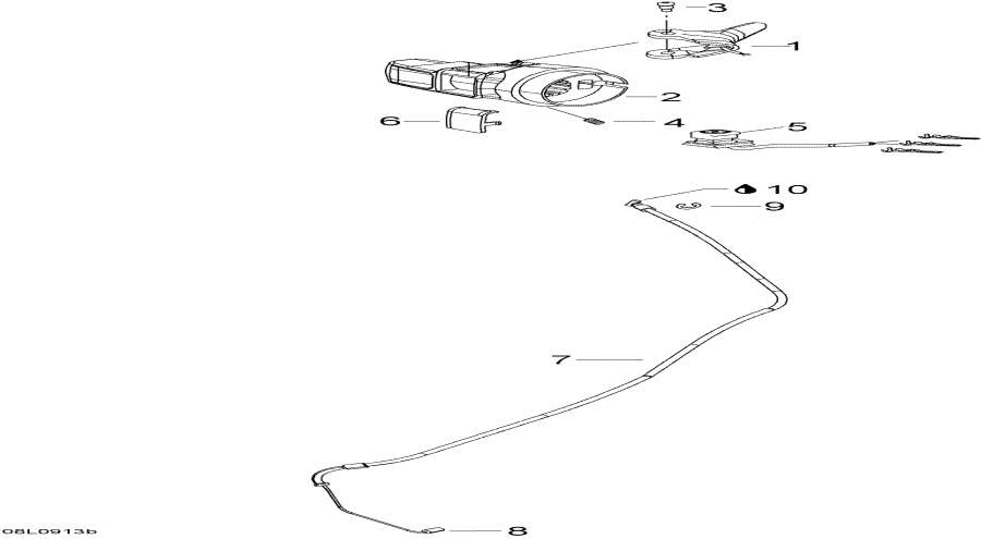  Lynx  - Throttle Handle And Housing -  Handle  