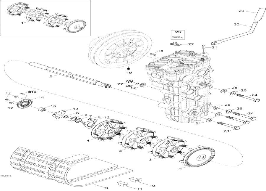 Snow mobile Lynx  - Drive System - Drive System