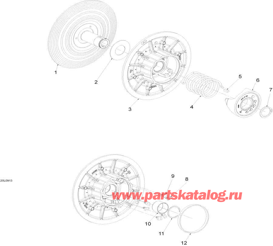 Snow mobile Lynx  - Driven Pulley /  