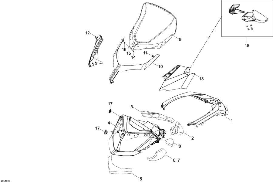 Snow mobile   -    Console / Windshield And Console