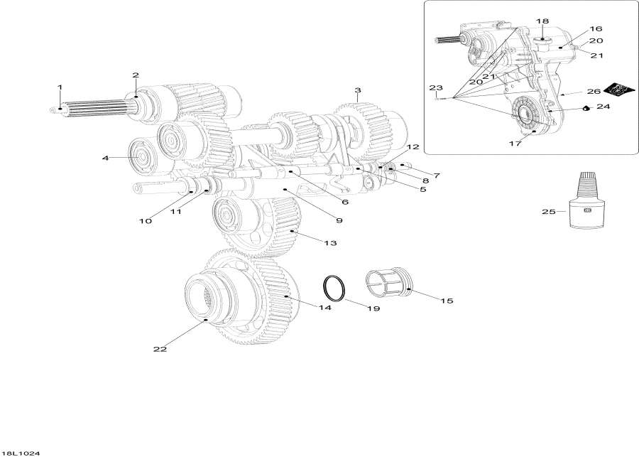 Snowmobiles lynx  - ����������� / Transmission