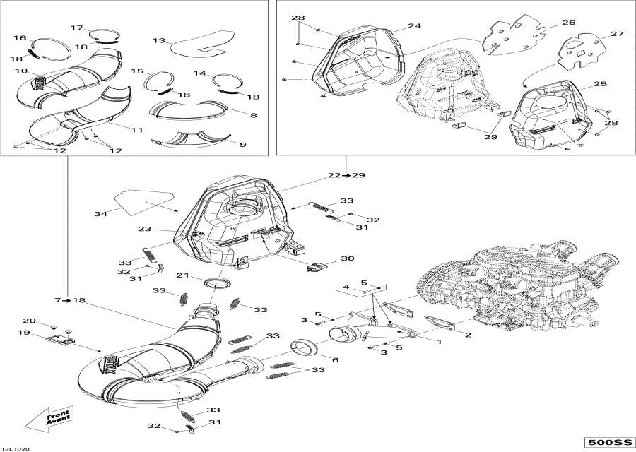 Snow mobile Lynx  -   - Exhaust System