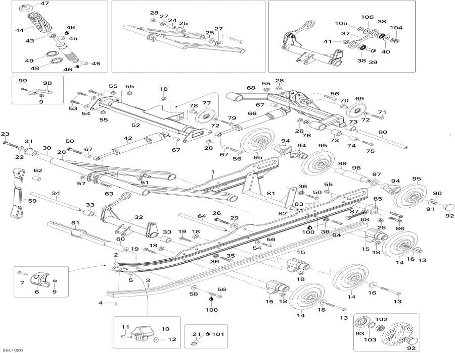 Snow mobile Lynx  - Rear Suspension / ������ ��������